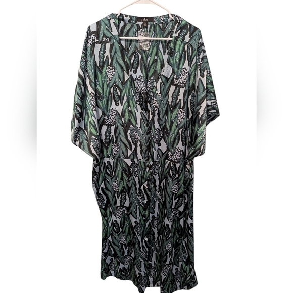 Ellos, Leaf Print plus size dress, size 2x - Picture 1 of 3